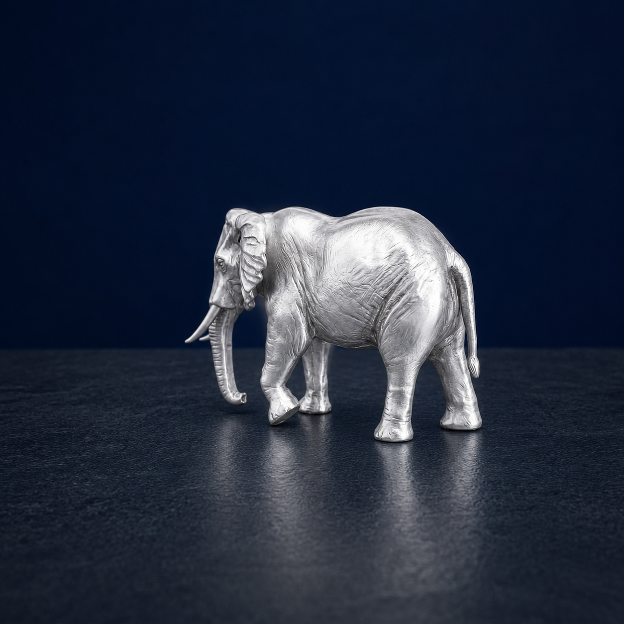 Premium 999 Silver Plated Majestic Elephant Figurine – Royal Vastu Home Decor Statue