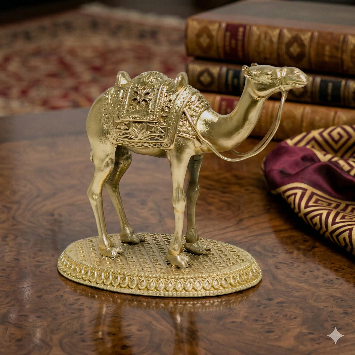Title Handcrafted 100% Pure Brass Camel Idol – Premium Finish Royal Decor
