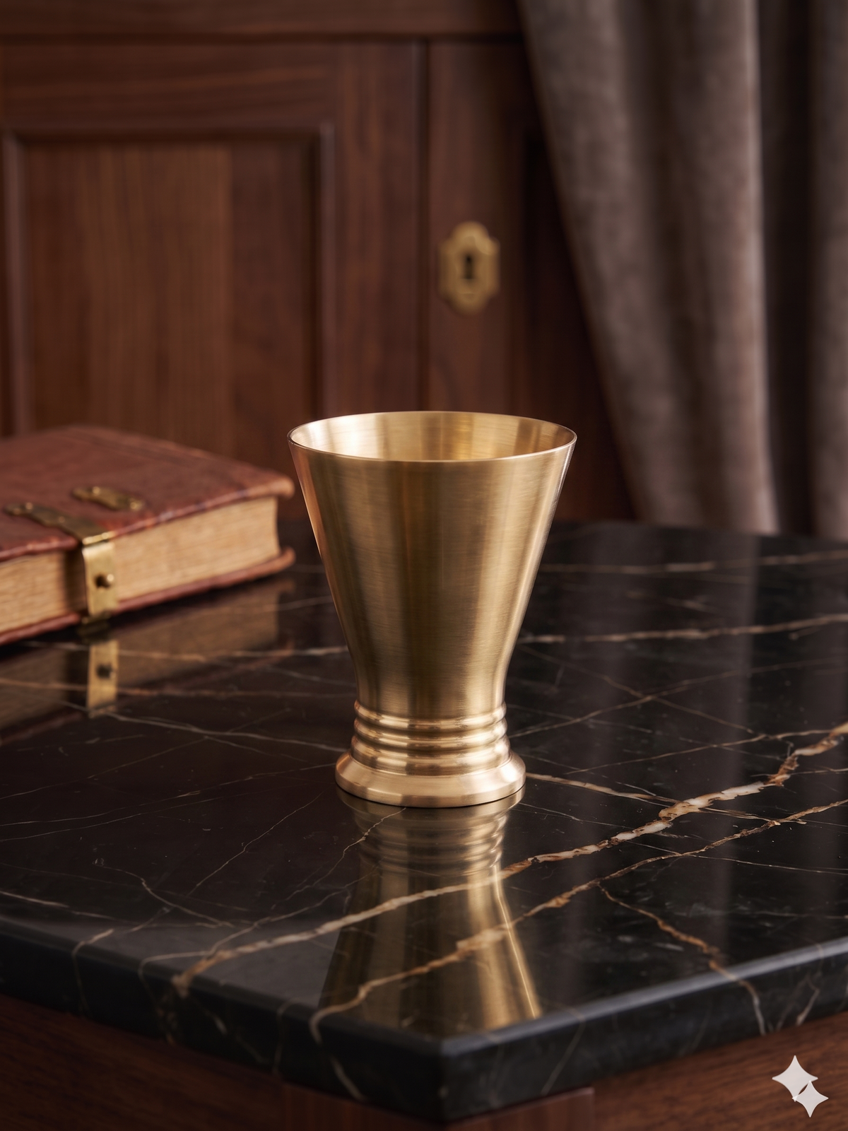 Luxury Matte Metallic Flared Kiddush Cup & Gift Set