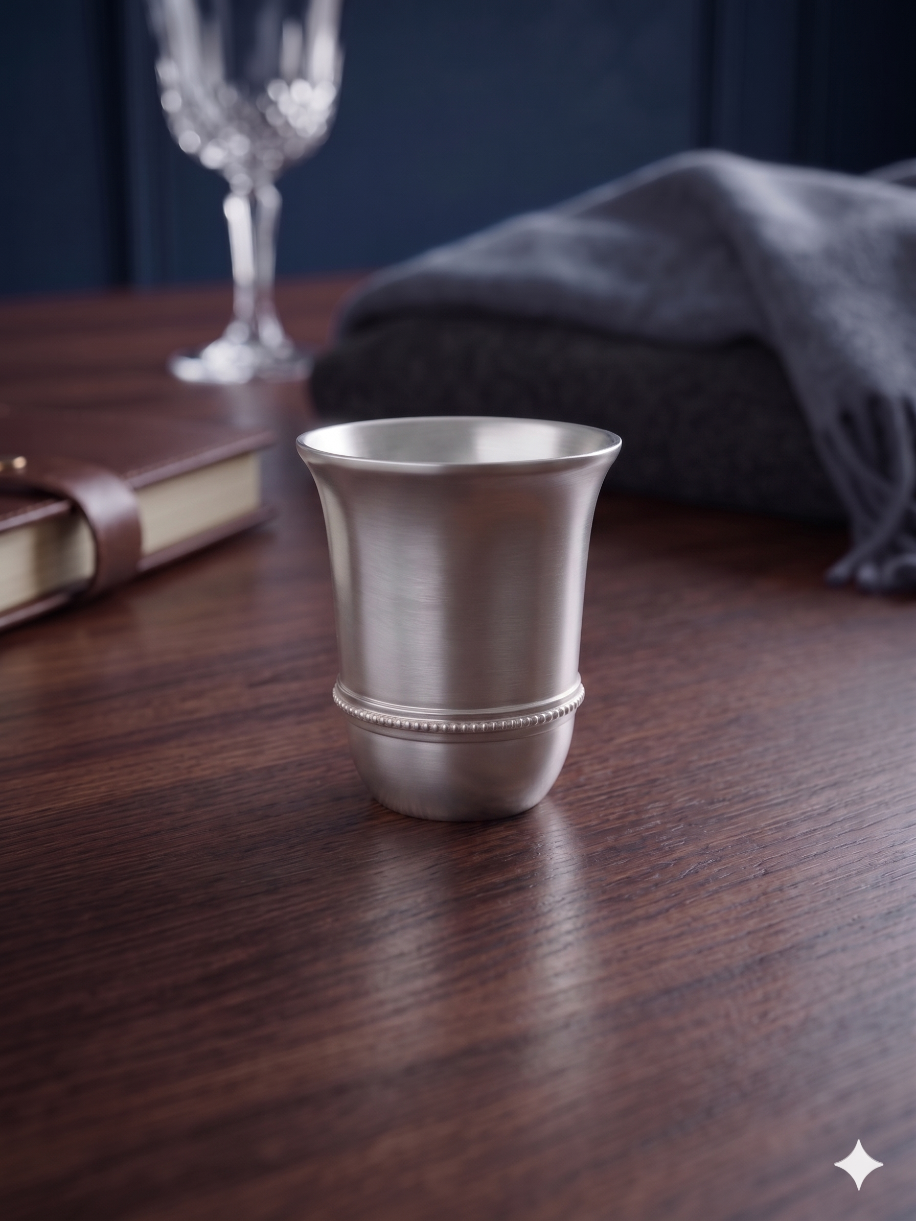 Classic Matte Metallic Beaded Julep Cup Gift Set