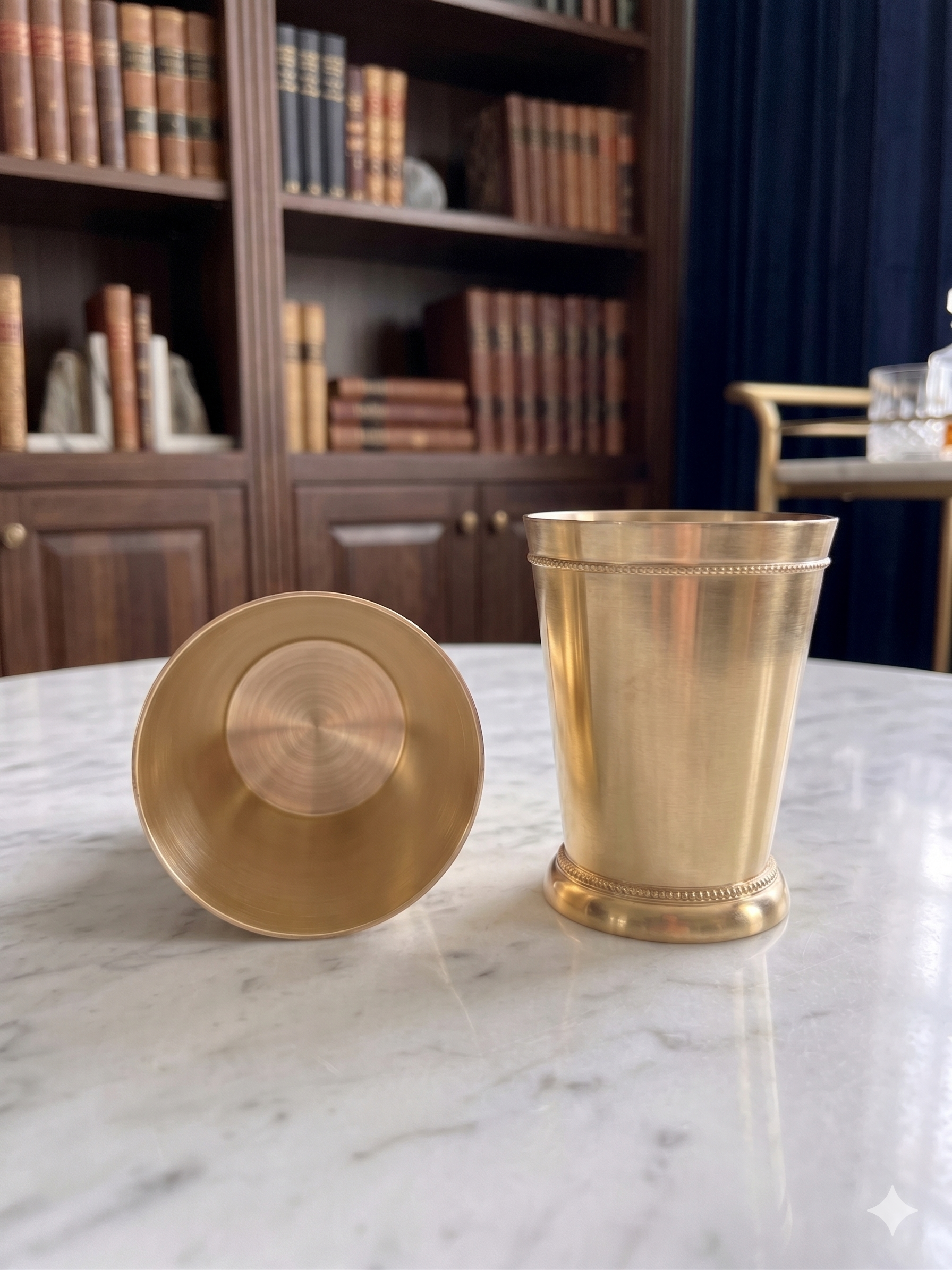 Classic Brass Tumbler Set – Minimalist Golden Glass Combo (Set of 2)