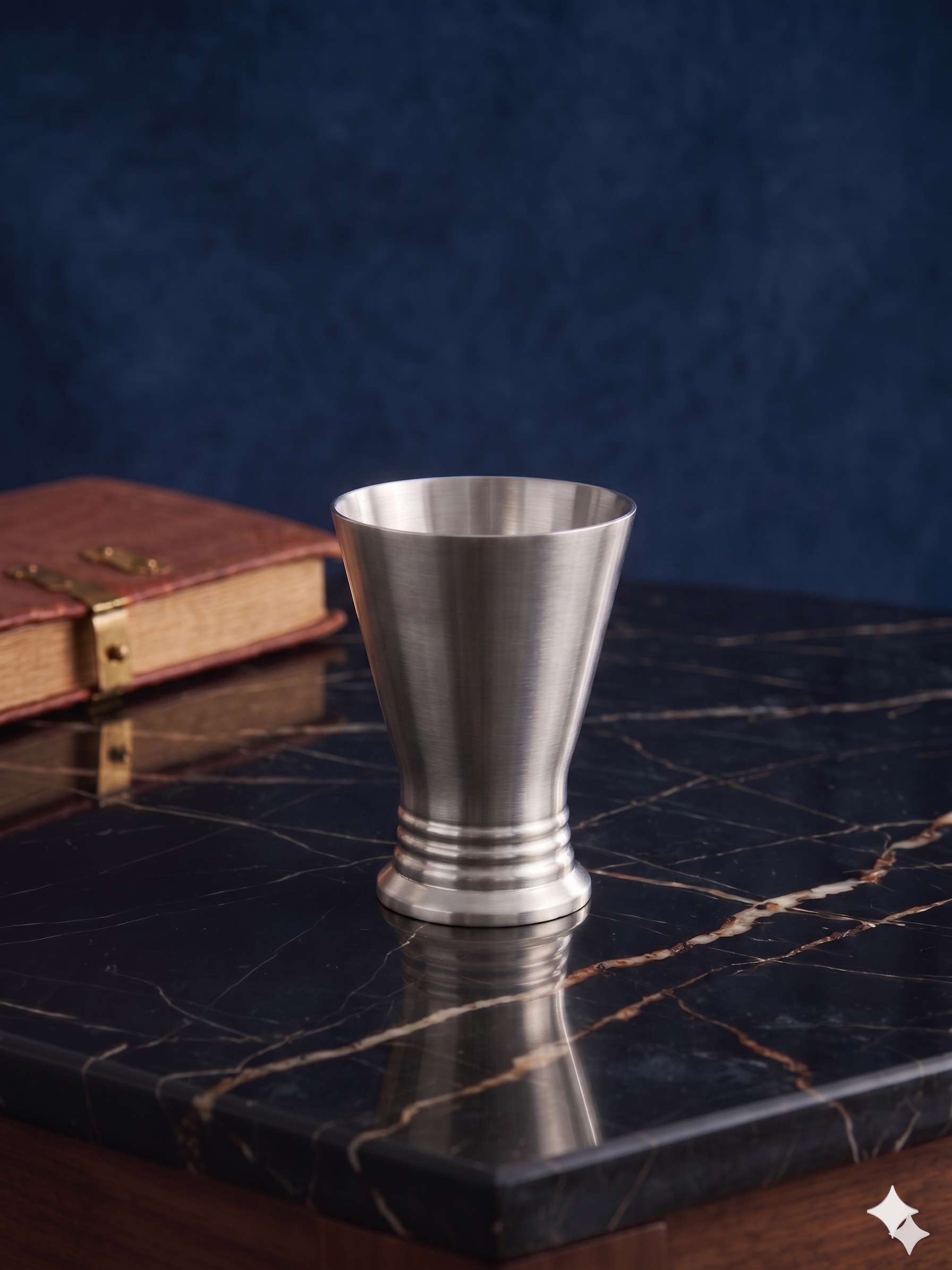 Luxury Matte Metallic Flared Kiddush Cup & Gift Set