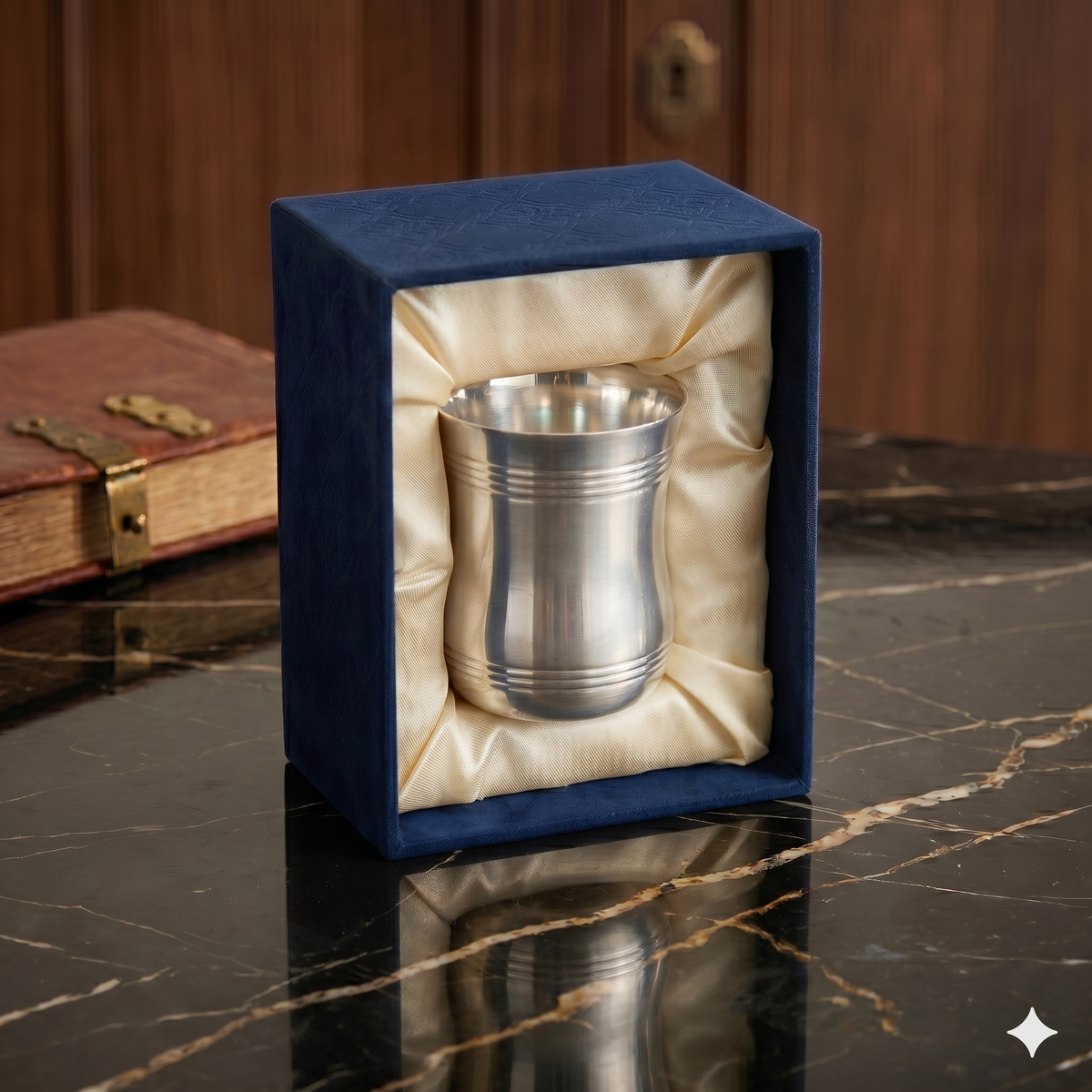 Royal Brass Linear Engraved Tumbler – Handcrafted Metallic Glass (Single/Set)