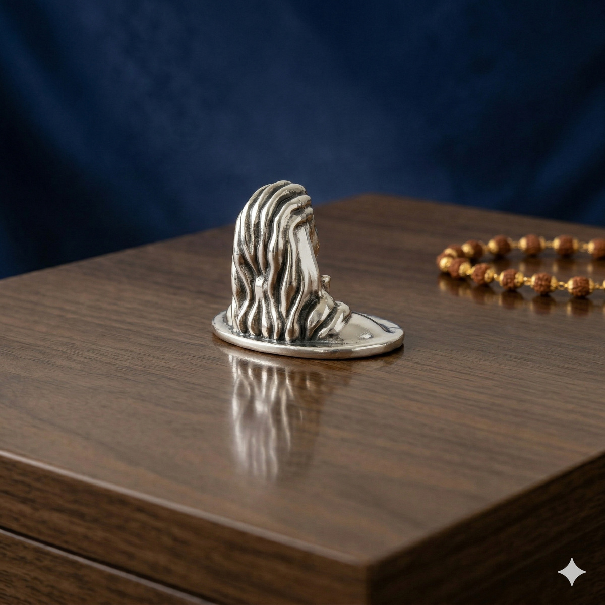 Silver-Plated Adiyogi Shiva Statue – Compact Mahadev Idol for Car Dashboard & Pooja Room