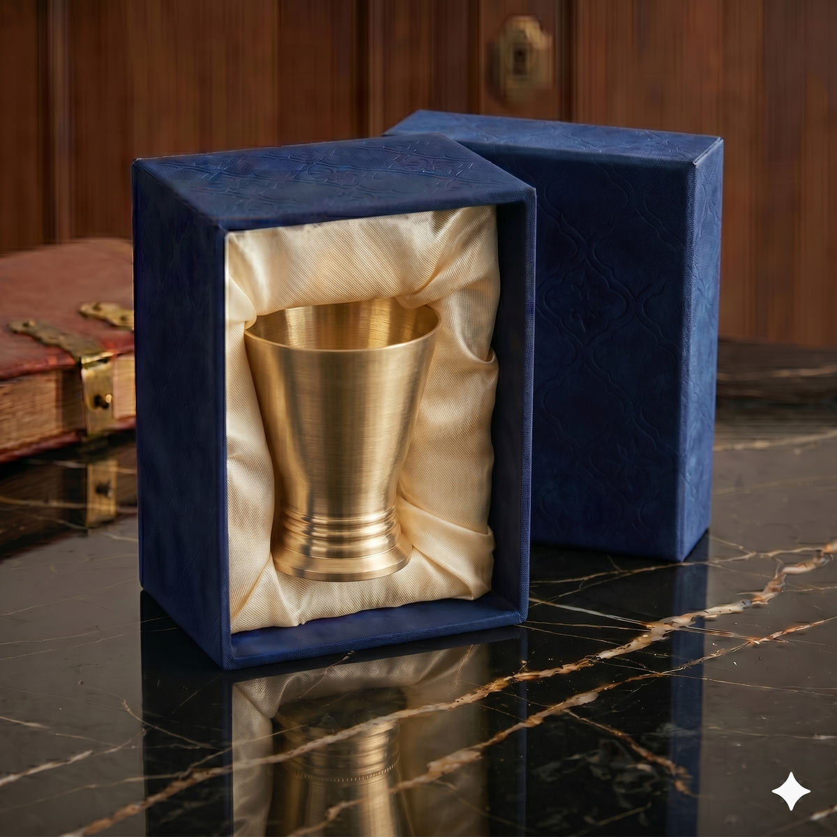 Luxury Matte Metallic Flared Kiddush Cup & Gift Set