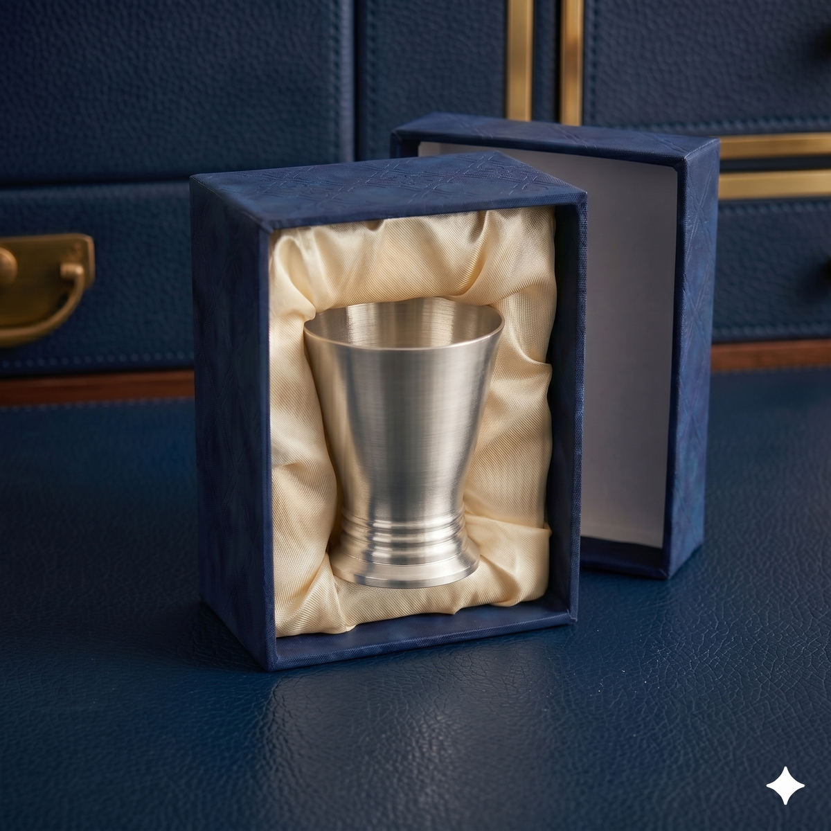 Luxury Matte Metallic Flared Kiddush Cup & Gift Set