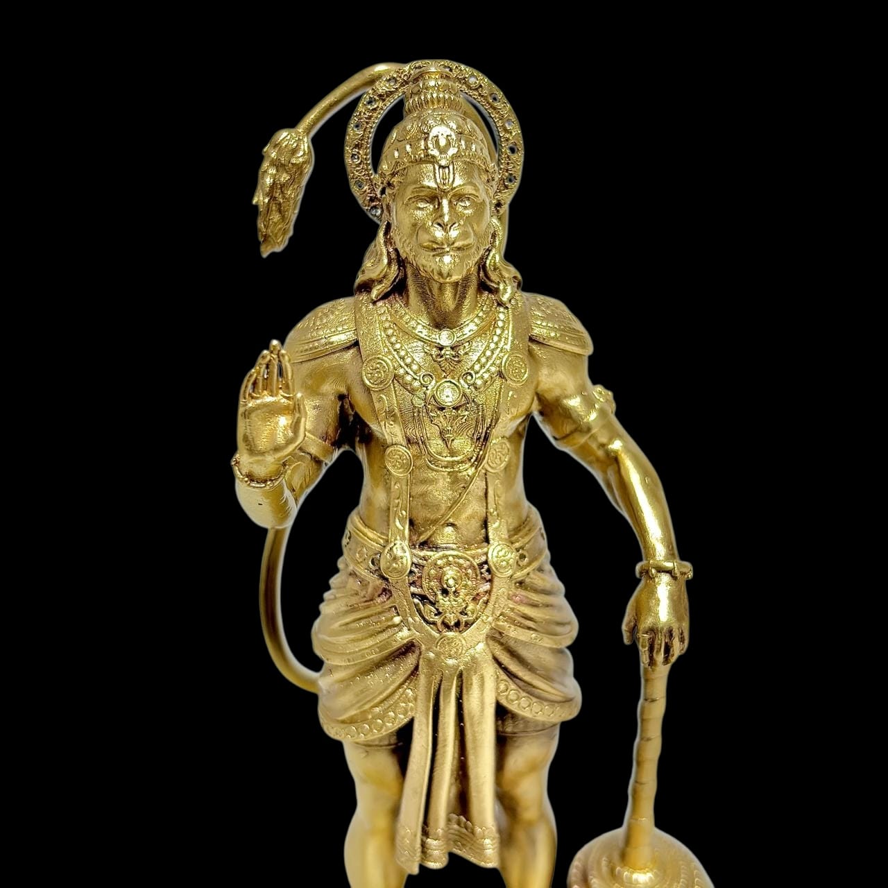 Premium Brass Bajrangbali Hanuman Idol (8cm)